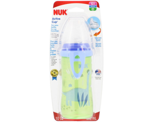 NUK, Turtle Active Cup, от 12 месяцев, 1 чашка, 10 унц. (300 мл) NUK, Turtle Active Cup, от 12 месяцев, 1 чашка, 10 унц. (300 мл)