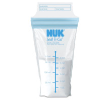 NUK Seal 'n Go Breast Milk Bags 25 Storage Bags 6 oz (180 ml) Each