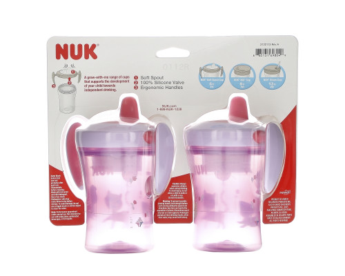 NUK, Evolution Soft Spout Cup, 6 + Months, 2 Cups, 8 oz (240 ml) Each NUK, Evolution Soft Spout Cup, 6 + Months, 2 Cups, 8 oz (240 ml) Each