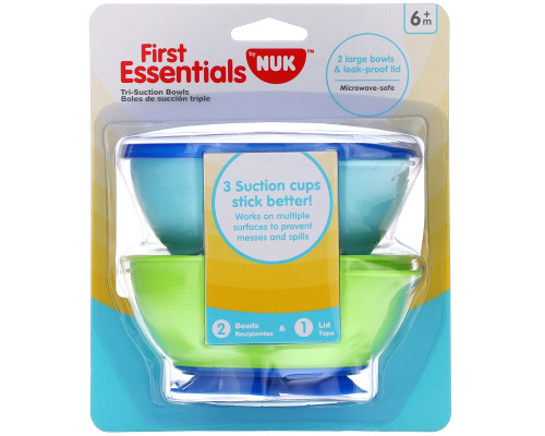 NUK Gerber Graduates Tri-Suction Bowls 2 Bowls & 1 Lid NUK Gerber Graduates Tri-Suction Bowls 2 Bowls & 1 Lid