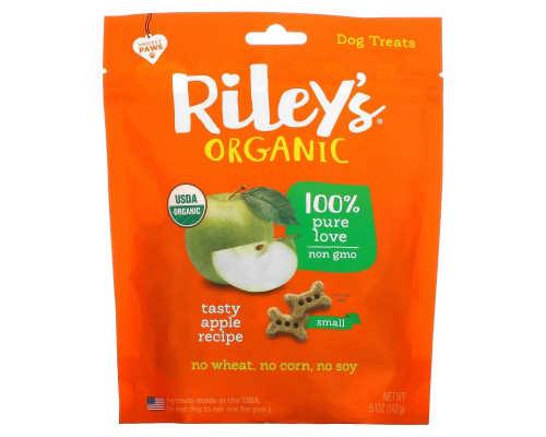 Riley’s Organics, Dog Treats, Small Bone, Tasty Apple Recipe, 5 oz (142 g) Riley’s Organics, Dog Treats, Small Bone, Tasty Apple Recipe, 5 oz (142 g)