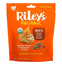 Riley’s Organics, Dog Treats, Small Bone, Peanut Butter & Molasses Recipe, 5 oz (142 g) Riley’s Organics, Dog Treats, Small Bone, Peanut Butter & Molasses Recipe, 5 oz (142 g)
