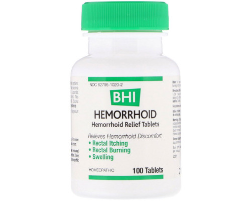 Heel BHI, Hemorrhoid, 100 Tablets Heel BHI, Hemorrhoid, 100 Tablets
