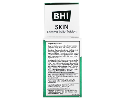 MediNatura, BHI, Skin Eczema Relief Tablets, 100 Tablets MediNatura, BHI, Skin Eczema Relief Tablets, 100 Tablets