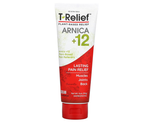 MediNatura, T-Relief, Arnica +12, Plant-Based Relief Cream, 4 oz (114 g) MediNatura, T-Relief, Arnica +12, Plant-Based Relief Cream, 4 oz (114 g)