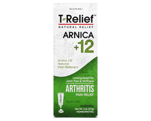 MediNatura, T-Relief, Arnica +12, Arthritis Pain Relief Cream, 2 oz (57 g) MediNatura, T-Relief, Arnica +12, Arthritis Pain Relief Cream, 2 oz (57 g)