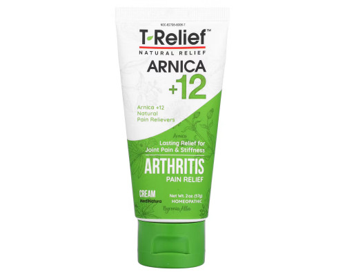 MediNatura, T-Relief, Arnica +12, Arthritis Pain Relief Cream, 2 oz (57 g) MediNatura, T-Relief, Arnica +12, Arthritis Pain Relief Cream, 2 oz (57 g)