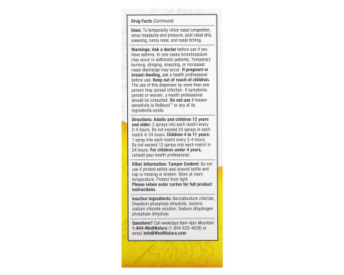 MediNatura, T-Relief, ReBoost, Breathe Easy, Decongestion Spray, 0.68 fl oz (20 ml) MediNatura, T-Relief, ReBoost, Breathe Easy, Decongestion Spray, 0.68 fl oz (20 ml)