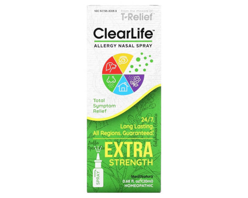MediNatura, ClearLife, Allergy Nasal Spray, Extra Strength, 0.68 fl oz (20 ml) MediNatura, ClearLife, Allergy Nasal Spray, Extra Strength, 0.68 fl oz (20 ml)