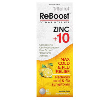 MediNatura, T-Relief, ReBoost, Zinc +10, Cold & Flu Tablets, 60 Tablets