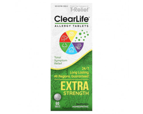 Травы и натуральные средства MediNatura, ClearLife, таблетки против аллергии с повышенной силой действия, 60 таблеток Травы и натуральные средства MediNatura, ClearLife, таблетки против аллергии с повышенной силой действия, 60 таблеток