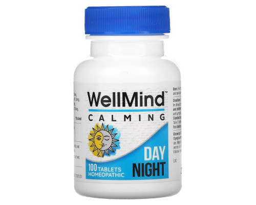 MediNatura, Успокоительные таблетки WellMind, снятие напряжения, 100 таблеток MediNatura, Успокоительные таблетки WellMind, снятие напряжения, 100 таблеток