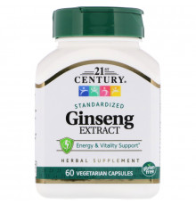 21st Century Health Care Ginseng Extract 60 Veggie Caps