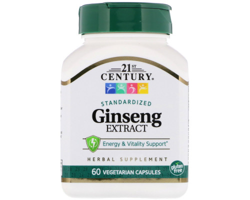 21st Century Health Care Ginseng Extract 60 Veggie Caps 21st Century Health Care Ginseng Extract 60 Veggie Caps