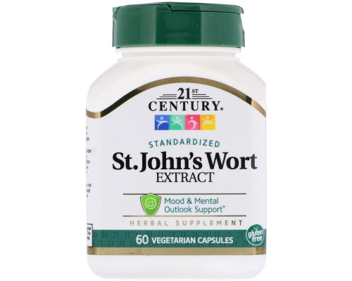 21st Century Health Care St. John's Wort Extract 60 Veggie Caps 21st Century Health Care St. John's Wort Extract 60 Veggie Caps