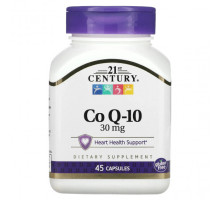 Коэнзим Q10 21st Century, Co Q-10, 30 мг, 45 капсул