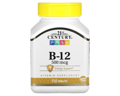 21st Century Health Care B-12 500 мкг 110 таблеток 21st Century Health Care B-12 500 мкг 110 таблеток