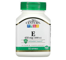 21st Century, E , 450 mg (1000 IU), 55 Softgels