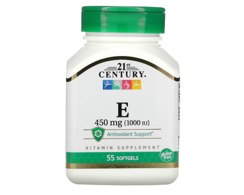21st Century, E , 450 mg (1000 IU), 55 Softgels 21st Century, E , 450 mg (1000 IU), 55 Softgels