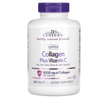 21st Century, Super Collagen Plus Vitamin C, 6000 mg, 180 Tablets