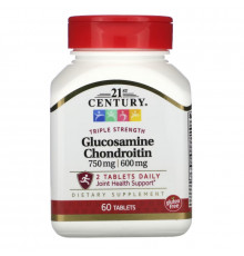 21st Century, Glucosamine / Chondroitin, Triple Strength, 60 Tablets