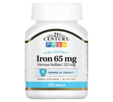 21st Century Health Care Iron 65 mg 100 Tablets