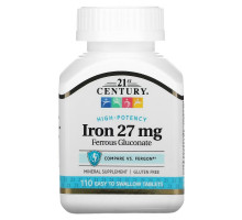 21st Century Health Care Iron 27 mg 110 Tablets