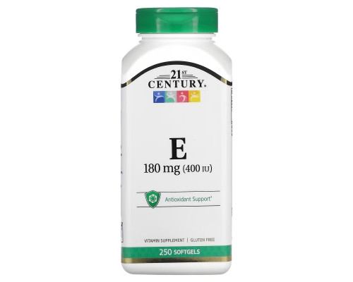 21st Century, E-400, 250 гелевых капсул 21st Century, E-400, 250 гелевых капсул