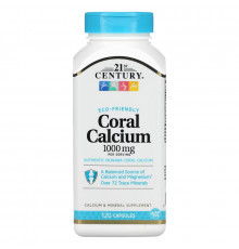21st Century Health Care Coral Calcium 1000 mg 120 Capsules