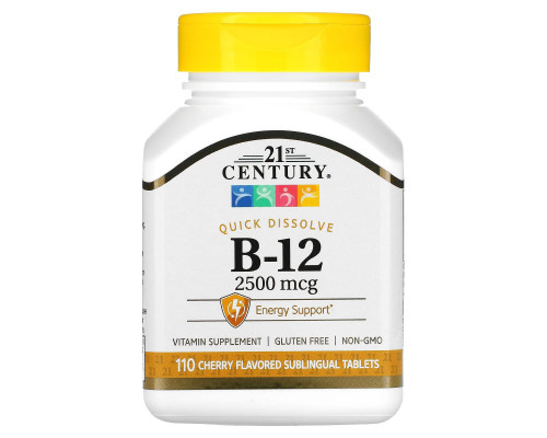 21st Century Health Care B-12 2500 мкг 110 таблеток 21st Century Health Care B-12 2500 мкг 110 таблеток