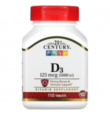 21st Century Health Care Супер сила D3-5000 110 таблеток