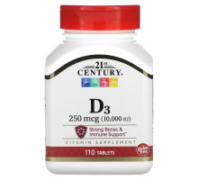 21st Century Health Care D3 Ultra Strength 10000 IU 110 Tablets