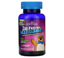 Детское здоровье 21st Century, Zoo Friends, мультивитамины, фрукты, 60 жевательных таблеток