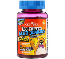 21st Century, Zoo Friends Multi Gummies, Plus Extra C, 60 Gummies