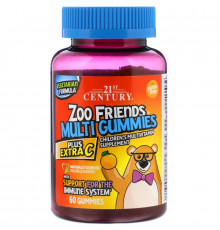 21st Century, Zoo Friends Multi Gummies, Plus Extra C, 60 Gummies