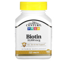 21st Century Health Care Biotin 10000 mcg 120 Tablets