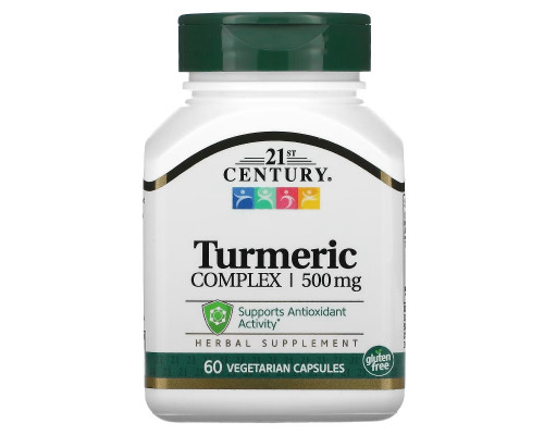 21st Century, Turmeric Complex, 500 mg, 60 Veggie Caps 21st Century, Turmeric Complex, 500 mg, 60 Veggie Caps