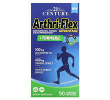 Для мышц и суставов 21st Century, Arthri-Flex Advantage + куркума, 90 вегетарианских капсул
