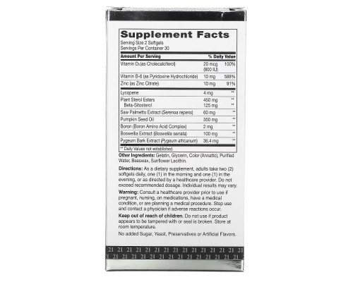 21st Century, Prostate Health with Beta-Sitosterol, 125 mg, 60 Softgels 21st Century, Prostate Health with Beta-Sitosterol, 125 mg, 60 Softgels