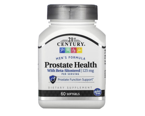 21st Century, Prostate Health with Beta-Sitosterol, 125 mg, 60 Softgels 21st Century, Prostate Health with Beta-Sitosterol, 125 mg, 60 Softgels