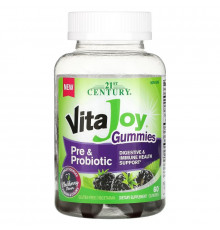 21st Century, Vita Joy Gummies, Pre & Probiotic, Blackberry, 60 Gummies