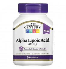 21st Century, Alpha Lipoic Acid, 200 mg, 60 Capsules