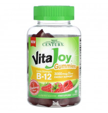 21st Century, VitaJoy Gummies, B-12, Extra Strength, Raspberry, 1500 mcg, 90 Gummies