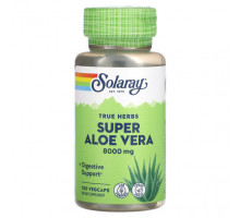 Алоэ вера Solaray, True Herbs Super Aloe Vera, 8000 мг, 100 растительных капсул