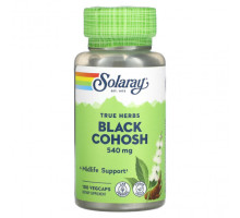 Женское здоровье Solaray, True Herbs, черный кохош, 540 мг, 100 растительных капсул