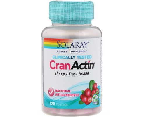 Solaray, CranActin, Cranberry AF Extract, 120 Veggie Caps Solaray, CranActin, Cranberry AF Extract, 120 Veggie Caps