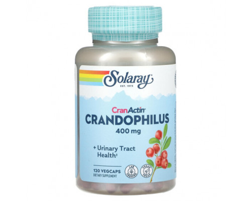 Пребиотики и пробиотики Solaray, CranActin, Crandophilus, 200 мг, 120 растительных капсул Пребиотики и пробиотики Solaray, CranActin, Crandophilus, 200 мг, 120 растительных капсул