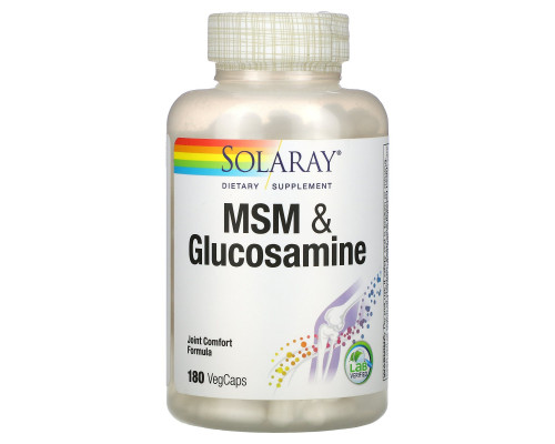 Solaray, MSM & Glucosamine , 180 VegCaps Solaray, MSM & Glucosamine , 180 VegCaps