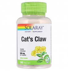 Solaray, Cat's Claw, 500 mg, 100 VegCaps