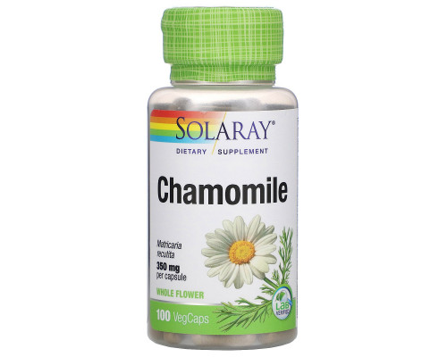 Solaray, Chamomile, 350 mg , 100 VegCaps Solaray, Chamomile, 350 mg , 100 VegCaps